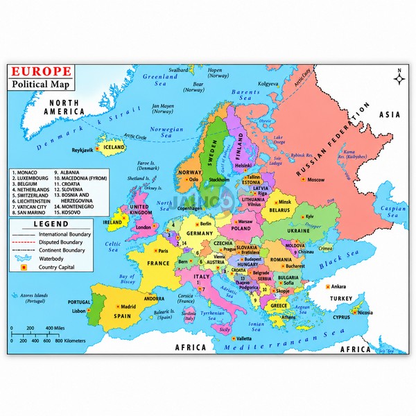 Europe Political Chart